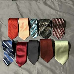 Lot of 10 Assorted Men's Neckties Various Brands and Patterns